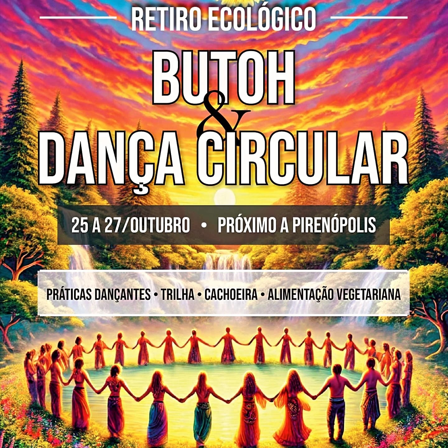 Retiro ecológico dançante Butoh e Dança Circular