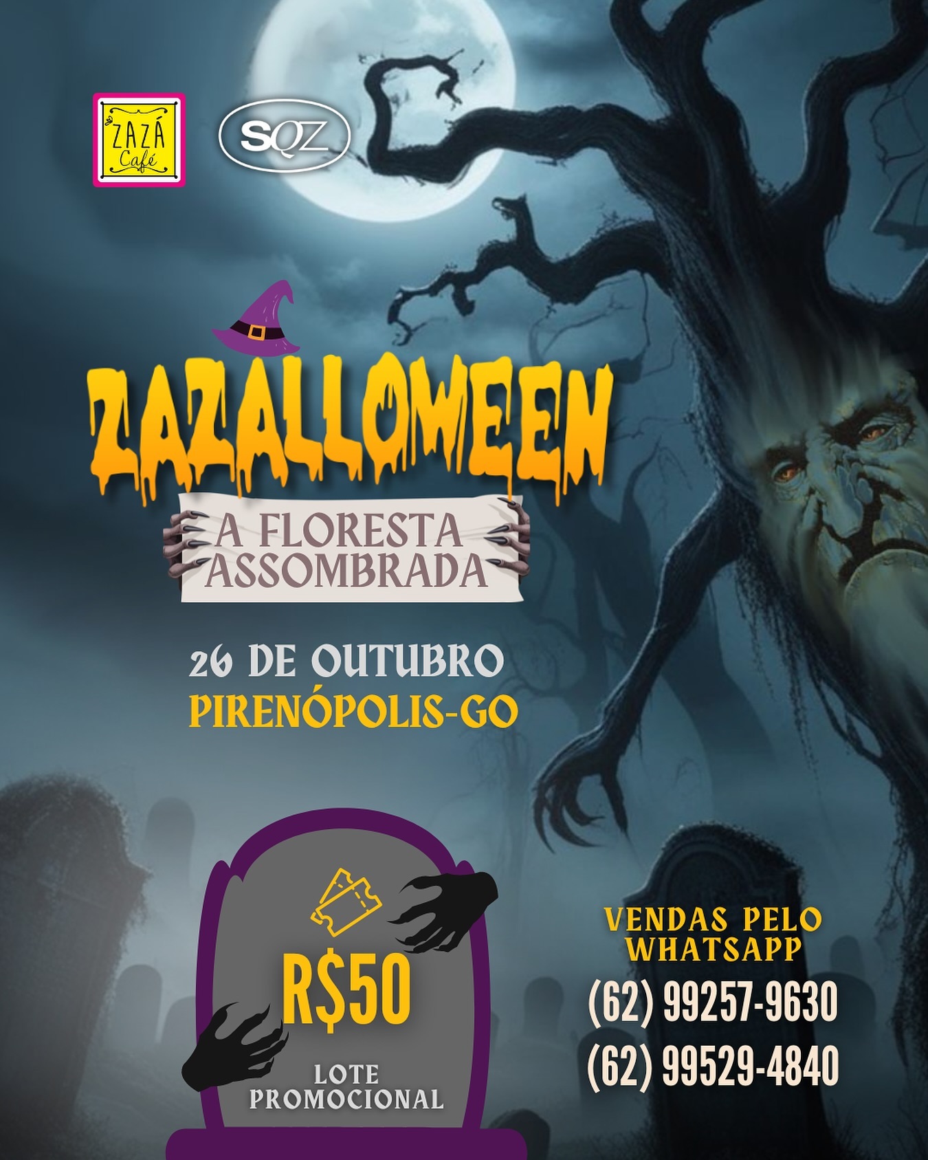 Zazalloween, a floresta assombrada