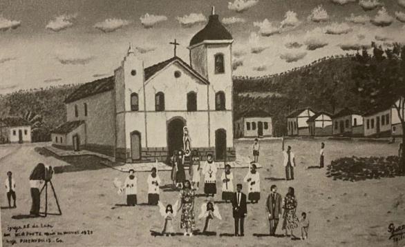 Igreja Nossa Senhora da Boa Morte da Lapa. Ilustração de Pérsio Forzani