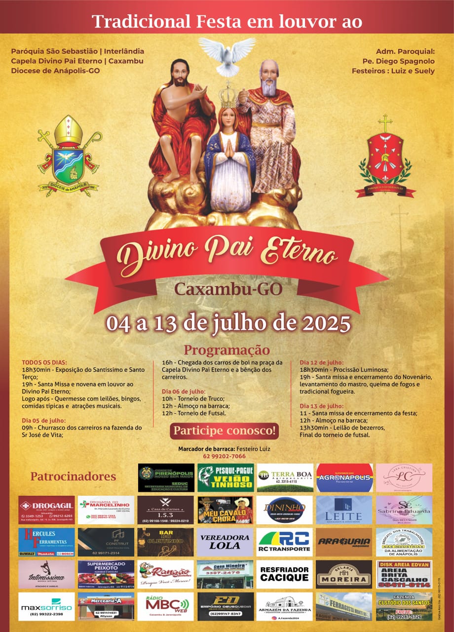 Tradicional festa em louvor ao Divino Pai Eterno 2025, do distrito de Caxambu